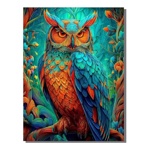 BEIJUYHU 5D Diamant Painting Kit Vogel Diamond Painting Kinder DIY Set, Eule Full Drill Bastelset für Erwachsene, Diamant Kunst Bilder Mosaic Stickerei für Home Wand Dekor 80x100 cm BJHF498 BEIJUYHU 5D Diamant Painting Kit Vogel Diamond Painting Kinder DIY Set, Eule Full Drill Bastelset für Erwachsene, Diamant Kunst Bilder Mosaic Stickerei für Home Wand Dekor 80x100 cm BJHF498 von BEIJUYHU