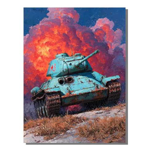 BEIJUYHU Krieg 5D Diamond Painting Erwachsene Tank Full Drill Diamant Painting Kinder Bilder, DIY Mosaic Bastelset für Erwachsene, Diamant Malerei Stickerei Groß für Home Decor 40x50cm BJHF179 BEIJUYHU Krieg 5D Diamond Painting Erwachsene Tank Full Drill Diamant Painting Kinder Bilder, DIY Mosaic Bastelset für Erwachsene, Diamant Malerei Stickerei Groß für Home Decor 40x50cm BJHF179 von BEIJUYHU