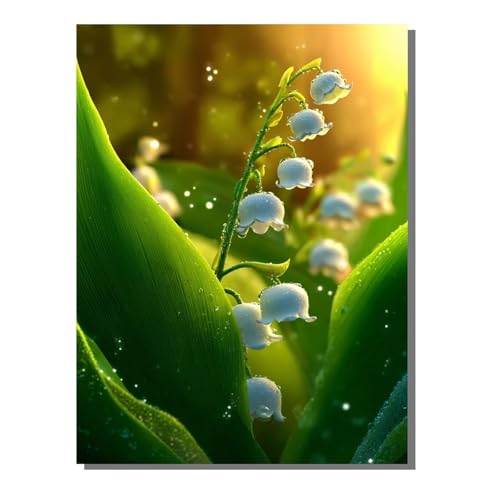 BEIJUYHU Pflanze 5D Diamond Painting Erwachsene Groß 80x100 cm - Blume Full Drill Diamant Painting Bilder, DIY Mosaic Bastelset für Kinder, Diamant Kunst Malerei Stickerei für Home Wand Decor BJHF945 von BEIJUYHU