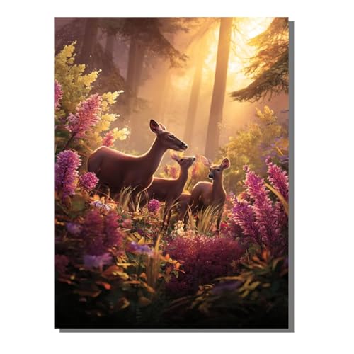 BEIJUYHU Reh 5D Diamond Painting Erwachsene Groß 60x80 cm - Landschaft Full Drill Diamant Painting Bilder, DIY Mosaic Bastelset für Kinder, Diamant Kunst Malerei Stickerei für Home Wand Decor BJHF525 BEIJUYHU Reh 5D Diamond Painting Erwachsene Groß 60x80 cm - Landschaft Full Drill Diamant Painting Bilder, DIY Mosaic Bastelset für Kinder, Diamant Kunst Malerei Stickerei für Home Wand Decor BJHF525 von BEIJUYHU