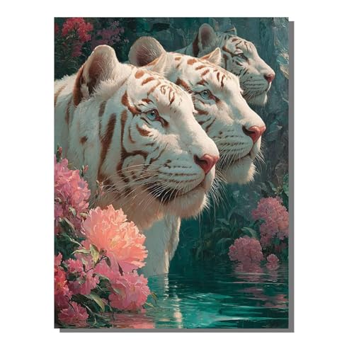 BEIJUYHU Tier 5D Diamond Painting Erwachsene Groß 50 x 70 cm - Tiger Full Drill Diamant Painting Bilder, DIY Mosaic Bastelset für Kinder, Diamant Kunst Malerei Stickerei für Home Wand Decor BJHF405 BEIJUYHU Tier 5D Diamond Painting Erwachsene Groß 50 x 70 cm - Tiger Full Drill Diamant Painting Bilder, DIY Mosaic Bastelset für Kinder, Diamant Kunst Malerei Stickerei für Home Wand Decor BJHF405 von BEIJUYHU