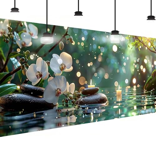 Blume Diamond Painting Groß XXL 40 X 80cm, DlY Blume Diamant Painting Bilder Kinder, Full drill Daiments Malerei Erwachsene, 5D Diamond Art Mosaic Bastelset Kunst Malerei Stickerei Set Wand Dekor H-55 von BEIJUYHU