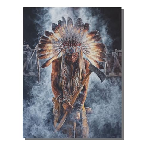 Diamond Painting Indianer Diamond Painting Erwachsene Groß XXL 80x100 cm Abstrakt Full drill Daiment Malerei Erwachsene, 5D Diamant Art Mosaic Stickerei Bastelset Geschenk für Home Decor BJHF943 von BEIJUYHU