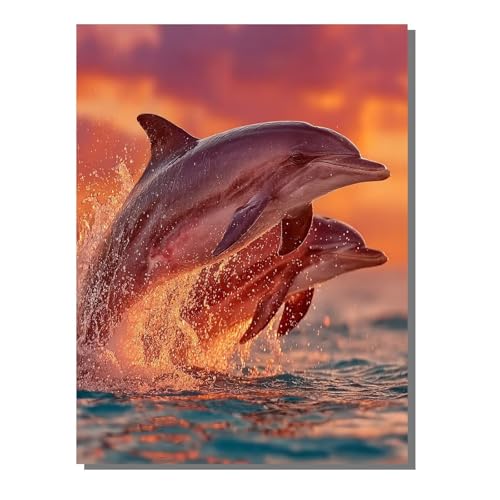 Diamond Painting Meereslebewesen Diamond Painting Erwachsene Groß XXL 50 x 70 cm Delphin Full drill Daiment Malerei Erwachsene, 5D Diamant Art Mosaic Stickerei Bastelset für Home Decor BJHF383 Diamond Painting Meereslebewesen Diamond Painting Erwachsene Groß XXL 50 x 70 cm Delphin Full drill Daiment Malerei Erwachsene, 5D Diamant Art Mosaic Stickerei Bastelset für Home Decor BJHF383 von BEIJUYHU