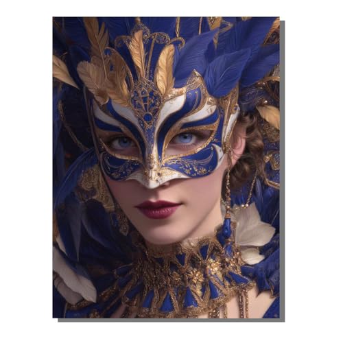 Diamond Painting Set Maske Diamant Painting Bilder Erwachsene Groß DlY Art Kinder Full Drill Diamond Malerei Frau 5D Diamant Kunst Malerei Stickerei Mosaic Bastelset Home Decor 60x80 cm BJHF491 von BEIJUYHU