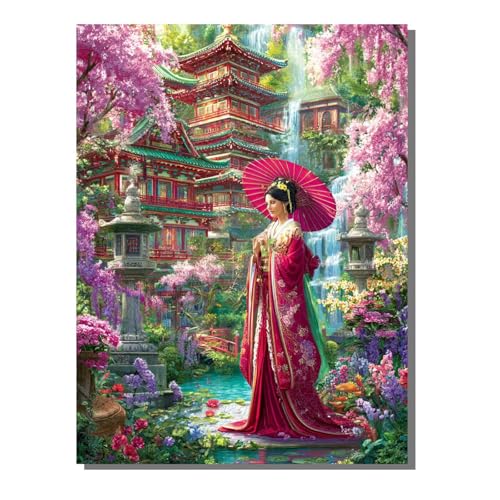 Geisha 5D Diamond Painting Erwachsene Groß 50 x 70 cm - Landschaft Full Drill Diamant Painting Bilder, DIY Mosaic Bastelset für Kinder, Diamant Kunst Malerei Stickerei für Home Wand Decor BJHF435 Geisha 5D Diamond Painting Erwachsene Groß 50 x 70 cm - Landschaft Full Drill Diamant Painting Bilder, DIY Mosaic Bastelset für Kinder, Diamant Kunst Malerei Stickerei für Home Wand Decor BJHF435 von BEIJUYHU