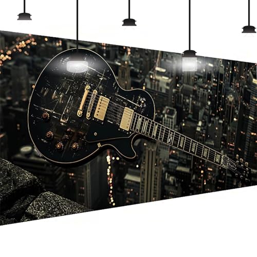 Gitarre Diamond Painting Groß XXL 30x60 cm, DlY Gitarre Diamant Painting Bilder Kinder, Full drill Daiments Malerei Erwachsene, 5D Diamond Art Mosaic Bastelset Kunst Malerei Stickerei Dekor 2-7Y von BEIJUYHU