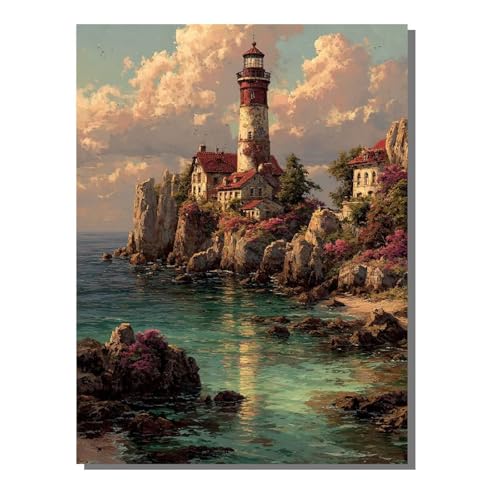 Landschaft 5D Diamond Painting Erwachsene Groß 80x100 cm - Leuchtturm Full Drill Diamant Painting Bilder, DIY Mosaic Bastelset für Kinder, Diamant Kunst Malerei Stickerei für Home Wand Decor BJHF445 Landschaft 5D Diamond Painting Erwachsene Groß 80x100 cm - Leuchtturm Full Drill Diamant Painting Bilder, DIY Mosaic Bastelset für Kinder, Diamant Kunst Malerei Stickerei für Home Wand Decor BJHF445 von BEIJUYHU