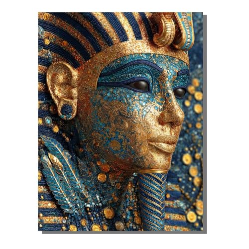 Pharao 5D Diamond Painting Erwachsene Groß 50 x 70 cm - Ägypten Full Drill Diamant Painting Bilder, DIY Mosaic Bastelset für Kinder, Diamant Kunst Malerei Stickerei für Home Wand Decor BJHF165 Pharao 5D Diamond Painting Erwachsene Groß 50 x 70 cm - Ägypten Full Drill Diamant Painting Bilder, DIY Mosaic Bastelset für Kinder, Diamant Kunst Malerei Stickerei für Home Wand Decor BJHF165 von BEIJUYHU
