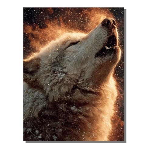 Tier Diamond Painting Kit Groß XXL 80x100 cm, 5D DlY Wolf Diamant Painting Bilder Kinder Full drill Daiments Malerei Erwachsene, Diamond Art Mosaic Stickerei Bastelset Geschenk Wand Dekor BJHF552 Tier Diamond Painting Kit Groß XXL 80x100 cm, 5D DlY Wolf Diamant Painting Bilder Kinder Full drill Daiments Malerei Erwachsene, Diamond Art Mosaic Stickerei Bastelset Geschenk Wand Dekor BJHF552 von BEIJUYHU