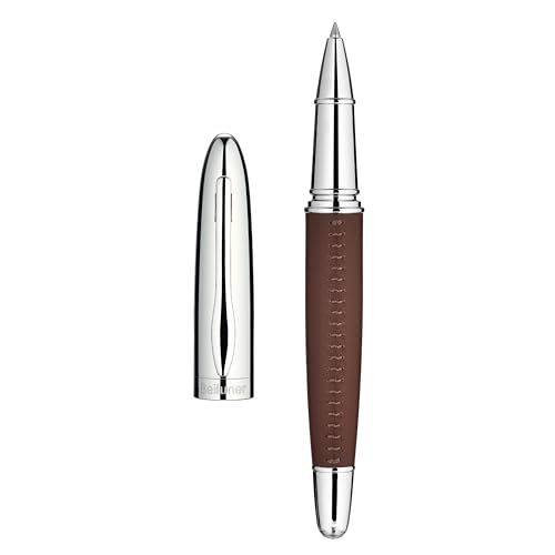 BEILUNER 318 Luxus-Lederstift, handgenäht aus hochwertigem Leder, mit Chromverzierung, Schmidt-Mine, das perfekte Geschenk für Damen und Herren – Kugelschreiber in Braun BEILUNER 318 Luxus-Lederstift, handgenäht aus hochwertigem Leder, mit Chromverzierung, Schmidt-Mine, das perfekte Geschenk für Damen und Herren – Kugelschreiber in Braun von BEILUNER