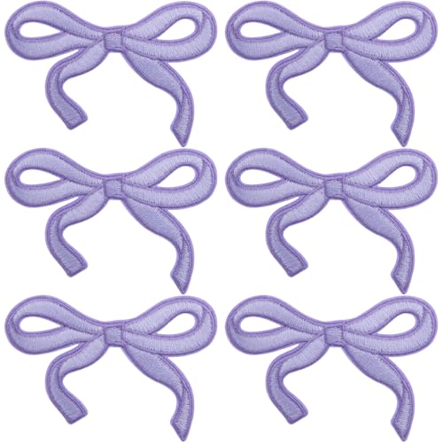 BEIQIYA 6 x Schleifen-Aufnäher zum Aufbügeln, Mini-Schleife, bestickte Applikation, niedliche Stickerei, Schleife, zum Aufnähen auf Hut, Kleidung, Schuhe, Jeans, Hemd, Jacken, Rucksäcke, Lila BEIQIYA 6 x Schleifen-Aufnäher zum Aufbügeln, Mini-Schleife, bestickte Applikation, niedliche Stickerei, Schleife, zum Aufnähen auf Hut, Kleidung, Schuhe, Jeans, Hemd, Jacken, Rucksäcke, Lila von BEIQIYA