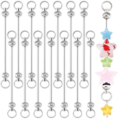 BEIQIYA Beadable Keychain Bar, Blank Metal Key Chain, Detachable Beaded Bar Jewelry Making Accessories for Keys Bags Packpacks Purses DIY Crafts- Silver BEIQIYA Beadable Keychain Bar, Blank Metal Key Chain, Detachable Beaded Bar Jewelry Making Accessories for Keys Bags Packpacks Purses DIY Crafts- Silver von BEIQIYA