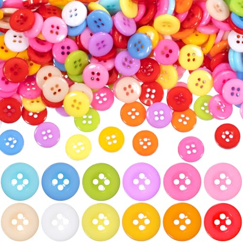 BEIQIYA Runde Knöpfe, Federharz, Nähknöpfe, dekoratives Kunststoff-Zubehör zum Nähen, Kleidung, Zubehör, Basteln, Scrapbooking, Dekoration, bunt, 300 Stück BEIQIYA Runde Knöpfe, Federharz, Nähknöpfe, dekoratives Kunststoff-Zubehör zum Nähen, Kleidung, Zubehör, Basteln, Scrapbooking, Dekoration, bunt, 300 Stück von BEIQIYA