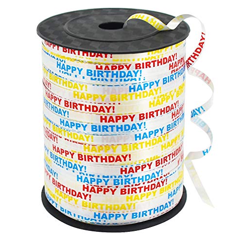 500 Yards Weiß Happy Birthday Ballonband Geschenkband Geschenkverpackung für Party Festival Art Craft Dekor Florist Blumen Dekoration Lieferungen 500 Yards Weiß Happy Birthday Ballonband Geschenkband Geschenkverpackung für Party Festival Art Craft Dekor Florist Blumen Dekoration Lieferungen von BEISHIDA