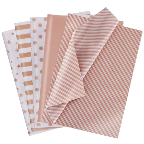 BEISHIDA Seidenpapier in Rotgold und Weiß, Rotgold, Punkte, Twill-Streifen, Druck, Geschenkpapier für Geschenktüten, 35,6 x 50,8 cm, Geschenkpapier für Geburtstag, Hochzeit, Weihnachten, Basteln, 100 BEISHIDA Seidenpapier in Rotgold und Weiß, Rotgold, Punkte, Twill-Streifen, Druck, Geschenkpapier für Geschenktüten, 35,6 x 50,8 cm, Geschenkpapier für Geburtstag, Hochzeit, Weihnachten, Basteln, 100 von BEISHIDA