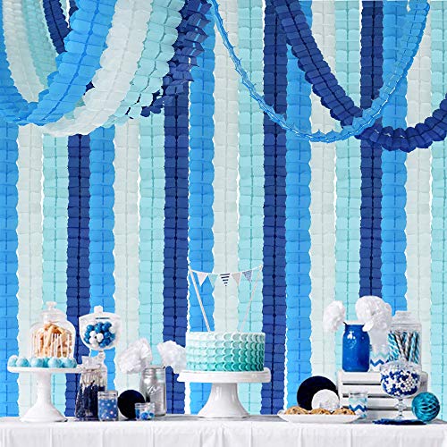 Papiergirlande mit vierblättrigem Kleeblatt, Blau von BEISHIDA