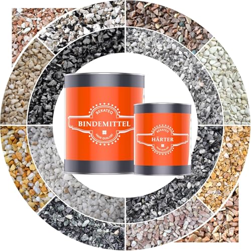 BEKATEQ Bodenbeschichtung mit 25kg Marmorkiesel Grigio Carnico + 1,5kg Bindemittel Epoxidharz I Steinteppich Bodenbelag innen und aussen | Flüssigkunststoff Bindemittel & Kleber - BK-600EP BEKATEQ Bodenbeschichtung mit 25kg Marmorkiesel Grigio Carnico + 1,5kg Bindemittel Epoxidharz I Steinteppich Bodenbelag innen und aussen | Flüssigkunststoff Bindemittel & Kleber - BK-600EP von BEKATEQ
