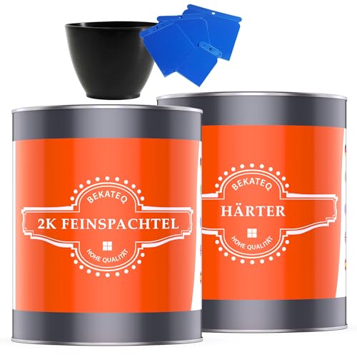 BEKATEQ Feinspachtel BK-110EP 2K Epoxidharz, 3 kg l Spachtelmasse für Boden, Auto & Boot l Risse & Löcher auffüllen, verdämmen I schnell härtend & wasserfest I ausziehbar auf 0 I mit Reparatur-Set BEKATEQ Feinspachtel BK-110EP 2K Epoxidharz, 3 kg l Spachtelmasse für Boden, Auto & Boot l Risse & Löcher auffüllen, verdämmen I schnell härtend & wasserfest I ausziehbar auf 0 I mit Reparatur-Set von BEKATEQ