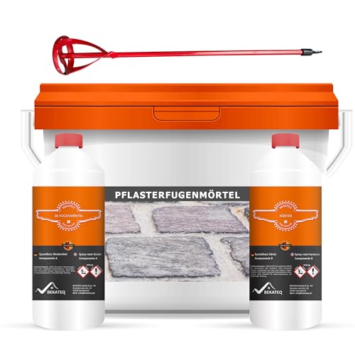 Pflasterfugenmörtel 5kg 2K Epoxidharz mit Fugensand - dank Fugenmörtel kein Unkraut mehr, saubere Pflaster, Kehrmaschine geeignet, Chemikalienfest, bei Nieselregen verarbeitbar - BEKATEQ BK-175EP Pflasterfugenmörtel 5kg 2K Epoxidharz mit Fugensand - dank Fugenmörtel kein Unkraut mehr, saubere Pflaster, Kehrmaschine geeignet, Chemikalienfest, bei Nieselregen verarbeitbar - BEKATEQ BK-175EP von BEKATEQ