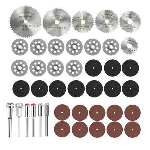 42 Stück Trennscheiben Kreissägeblatt Set, HSS Kreissägeblätter Diamant, Schwarzes Netzstück Sägeblatt Aus Schnellarbeitsstahl, Zum Schneiden Von Holz, Kunststoff Und Metall 42 Stück Trennscheiben Kreissägeblatt Set, HSS Kreissägeblätter Diamant, Schwarzes Netzstück Sägeblatt Aus Schnellarbeitsstahl, Zum Schneiden Von Holz, Kunststoff Und Metall von BEKKLPOU