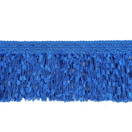BEL AVENIR Borte mit Fransenborte, Basic-Bordüre, Kollektion, 18 m x 10 cm, Königsblau von BEL AVENIR