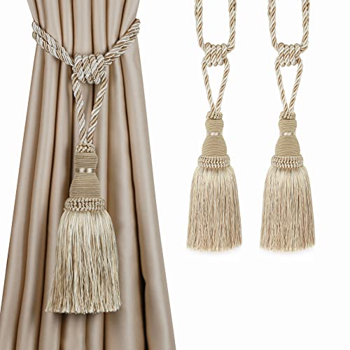 BEL AVENIR Raffhalter für Vorhänge, Quasten, handgefertigt, für Zuhause, Büro, Hotel, dekorativ, Beige, 2 Stück BEL AVENIR Raffhalter für Vorhänge, Quasten, handgefertigt, für Zuhause, Büro, Hotel, dekorativ, Beige, 2 Stück von BEL AVENIR