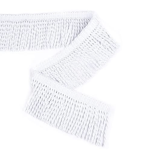 BEL AVENIR Vorhangfransen Bullion Fransenborte 5,3 Yard x 7,6 cm Stoffborten Nähen DIY Dekoration für Vorhang Sofa Kleidung - Weiß von BEL AVENIR