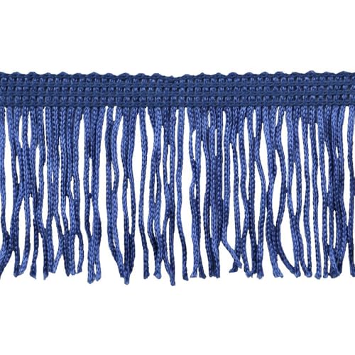 Chainette Fringe Fransenrollen aus Polyester, 9,1 m, für Kunst und Handwerk, 5 cm lang, Marineblau von BELAGIO