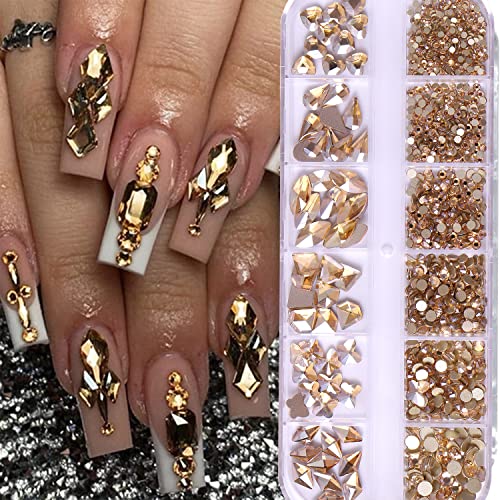 BELICEY Nagel-Strass-Set, 800 Stück, verschiedene Formen, Strasssteine für Nagelkristalle, Dekoration, Nagelherzen, Schmetterling, Charm, Nagel, Diamant-Edelsteine, Stein für Nagelkunst, Juwelen, DIY Handwerk Kleidung (Gold) BELICEY Nagel-Strass-Set, 800 Stück, verschiedene Formen, Strasssteine für Nagelkristalle, Dekoration, Nagelherzen, Schmetterling, Charm, Nagel, Diamant-Edelsteine, Stein für Nagelkunst, Juwelen, DIY Handwerk Kleidung (Gold) von BELICEY