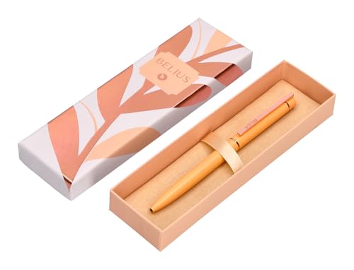 BELIUS Kugelschreiber Rose, Aluminium, Orange/Roségold, blaue Tinte, Design-Box BELIUS Kugelschreiber Rose, Aluminium, Orange/Roségold, blaue Tinte, Design-Box von BELIUS