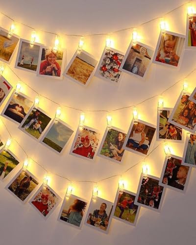 BELLALICHT LED Foto Lichterkette Klammern, 6M 40LED Foto Batteriebetriebene Fotoclips, mit Batteriekasten für Wohnzimmer, Weihnachten, Hochzeiten, Party Dekoration Bilder Aufhängen warmesgelb BELLALICHT LED Foto Lichterkette Klammern, 6M 40LED Foto Batteriebetriebene Fotoclips, mit Batteriekasten für Wohnzimmer, Weihnachten, Hochzeiten, Party Dekoration Bilder Aufhängen warmesgelb von BELLALICHT