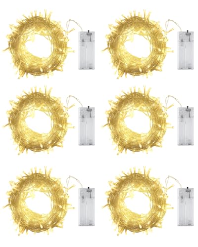 Lichterkette Batterie, 6 Stück 2M 20 Mini LED Lichterkette, Lichterkette Innen, LED Lichterketten Batteriebetrieben, Lichterkette für Zimmer Deko, Hochzeitsdeko, Weihnachtsdeko, Warmweiß Lichterkette Batterie, 6 Stück 2M 20 Mini LED Lichterkette, Lichterkette Innen, LED Lichterketten Batteriebetrieben, Lichterkette für Zimmer Deko, Hochzeitsdeko, Weihnachtsdeko, Warmweiß von BELLALICHT