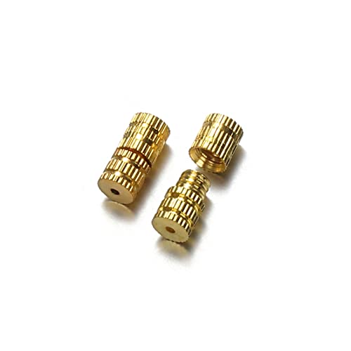 BELLAY 50-100 Teile/los Schmuck Haken Zylinder Schraubverschlüsse Stecker for Schmuck Machen Halskette Armband Verschluss Schnalle DIY (Color : Gold, Size : 100PCS) von BELLAY