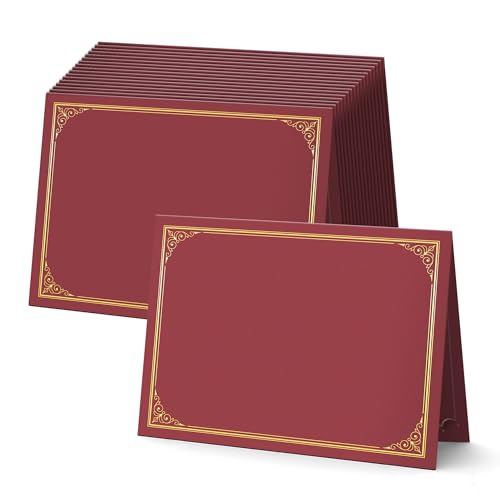 Rote Zeugnishalter, 21,6 x 27,9 cm, 30 Stück – verwendet als Auszeichnungszertifikatsmappen mit Goldfolienrand für Zertifikate, Auszeichnungen, Dokumente und Diplome in Briefgröße 21,6 x 27,9 cm, 30 Rote Zeugnishalter, 21,6 x 27,9 cm, 30 Stück – verwendet als Auszeichnungszertifikatsmappen mit Goldfolienrand für Zertifikate, Auszeichnungen, Dokumente und Diplome in Briefgröße 21,6 x 27,9 cm, 30 von BELLE KR