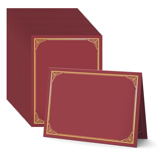 Rote Zeugnishüllen, 8,5 x 11, 50 Stück – verwendet als Auszeichnungszertifikatsmappen mit Goldfolienrand für Zertifikate, Auszeichnungen, Dokumente und Diplome in Briefgröße 21,6 x 27,9 cm Rote Zeugnishüllen, 8,5 x 11, 50 Stück – verwendet als Auszeichnungszertifikatsmappen mit Goldfolienrand für Zertifikate, Auszeichnungen, Dokumente und Diplome in Briefgröße 21,6 x 27,9 cm von BELLE KR