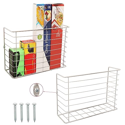 BELLE VOUS (2 Stk Regal Küche Wandregal Metall zum Aufhängen - Metallregal Klein Küchen Regale für Wände & Schranktüren - Küche, Badezimmer, Speisekammer - Für Frischhalte- & Verpackungsfolien BELLE VOUS (2 Stk Regal Küche Wandregal Metall zum Aufhängen - Metallregal Klein Küchen Regale für Wände & Schranktüren - Küche, Badezimmer, Speisekammer - Für Frischhalte- & Verpackungsfolien von BELLE VOUS