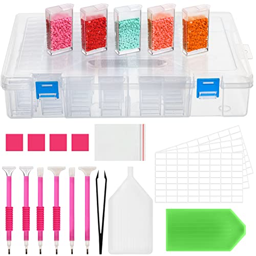 BELLE VOUS 151-Teilig 5D Diamant Painting Zubehör und Werkzeug - 84 Fächer Diamond Painting Dosen mit Aufbewahrungsbox - zum Basteln & DIY, Kunst-& Bastelzubehör, Werkzeugbehälter Schmuck Organizer BELLE VOUS 151-Teilig 5D Diamant Painting Zubehör und Werkzeug - 84 Fächer Diamond Painting Dosen mit Aufbewahrungsbox - zum Basteln & DIY, Kunst-& Bastelzubehör, Werkzeugbehälter Schmuck Organizer von BELLE VOUS