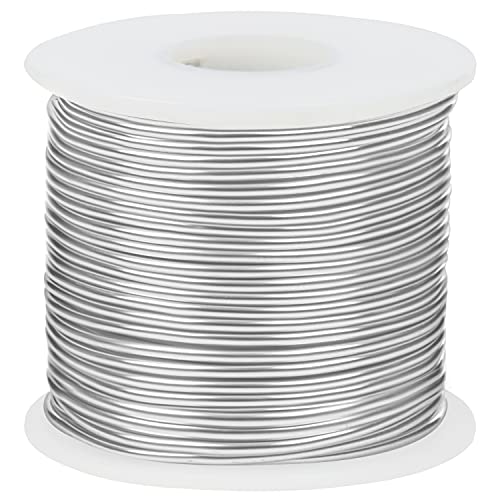 BELLE VOUS Silberner Aluminium Draht zum Basteln (30m) – Flexibler & Biegsamer Aluminiumdraht 2mm – Draht für Ringe, Schmuck, DIY-Skulpturen, Skelettmodellierung, Kranzherstellung & Bonsai-Bäume von BELLE VOUS