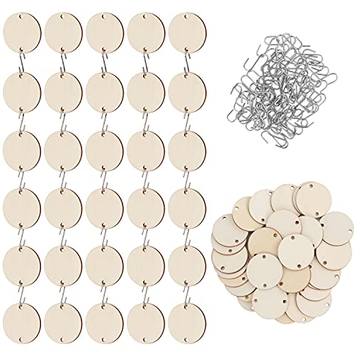 Belle Vous 100 Stück Natürliche Runde Holzscheiben zum Basteln mit S-Haken - 3,4cm - 2,5mm Kleine Holzscheiben Rund - DIY-Basteln, Hochzeits Deko, Weihnachtsdekorationen & Ornamente Belle Vous 100 Stück Natürliche Runde Holzscheiben zum Basteln mit S-Haken - 3,4cm - 2,5mm Kleine Holzscheiben Rund - DIY-Basteln, Hochzeits Deko, Weihnachtsdekorationen & Ornamente von BELLE VOUS