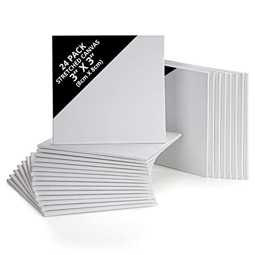 Belle Vous 24 Stück Blanko Leinwand zum Bemalen - Leinwand 8x8cm - Vorgespanntes Canvas Keilrahmen Leinwände Set - Geeignet für Acryl- und Ölfarben sowie zum Skizzieren und Zeichnen Belle Vous 24 Stück Blanko Leinwand zum Bemalen - Leinwand 8x8cm - Vorgespanntes Canvas Keilrahmen Leinwände Set - Geeignet für Acryl- und Ölfarben sowie zum Skizzieren und Zeichnen von BELLE VOUS