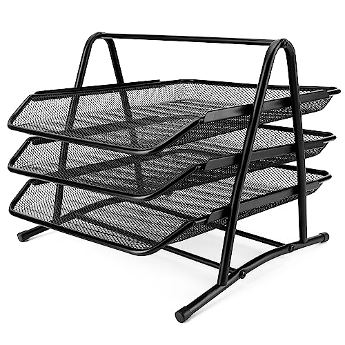 Belle Vous 3-Stufige Mesh Ablage Schwarz Briefablage A4 - Dokumentenablage Metall Ablage Schreibtisch Ablagesystem - Für Büro, Schreibtisch/Tisch, Zuhause, Arbeitszimmer & Schule Belle Vous 3-Stufige Mesh Ablage Schwarz Briefablage A4 - Dokumentenablage Metall Ablage Schreibtisch Ablagesystem - Für Büro, Schreibtisch/Tisch, Zuhause, Arbeitszimmer & Schule von BELLE VOUS