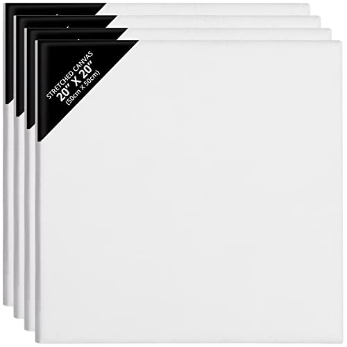 Belle Vous 4 Stk Leeres Leinwand zum Bemalen Set - Leinwand 50x50 cm - Bespannte Leinwand Rahmen - Leinwand für Acrylfarben und Ölmalerei sowie zum Skizzieren und Zeichnen Belle Vous 4 Stk Leeres Leinwand zum Bemalen Set - Leinwand 50x50 cm - Bespannte Leinwand Rahmen - Leinwand für Acrylfarben und Ölmalerei sowie zum Skizzieren und Zeichnen von BELLE VOUS
