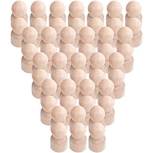 Belle Vous Natürliche Kleine Figuren Holzfiguren zum Bemalen (50er Pack) - 2,5 x 1,5cm - Holzfiguren Deko für DIY Kunst & Handwerk und Malerei - Spielfiguren Holz für Dekoration & Basteln von BELLE VOUS