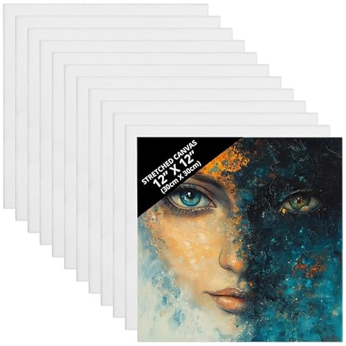 Belle Vous 7 Stk Blanko Leinwände – 30 x 30 cm – Bespannter Rahmen, Keilrahmen Leinwand Set für Künstlerbedarf, Leinwandbrett für Ölfarben, Acrylfarben, zum Skizzieren & Zeichnen Belle Vous 7 Stk Blanko Leinwände – 30 x 30 cm – Bespannter Rahmen, Keilrahmen Leinwand Set für Künstlerbedarf, Leinwandbrett für Ölfarben, Acrylfarben, zum Skizzieren & Zeichnen von BELLE VOUS