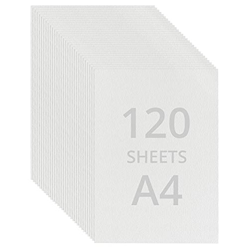 Belle Vous Aquarellpapier Weiß A4 (120 Blatt) - Wasserfarben Zeichenblock 200gsm Kalt Gepresst Malblock Aquarell Papier – Ideal für Künstler, Anfänger, Malpapier zum Malen, Zeichnen, Skizzieren von BELLE VOUS