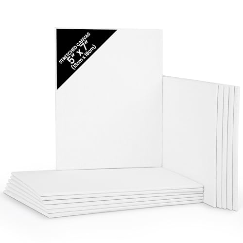 BELLE VOUS 12er Pack Leinwand zum Bemalen - 13x18cm kleine Leinwände - Leinwand Set mit Keilrahmen - 12er Set Leinwände zum Malen - 12x Leinwand Klein Canvas Painting von BELLE VOUS