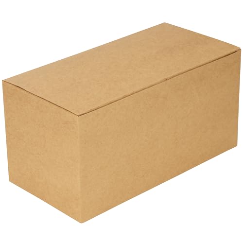 Belle Vous Geschenkbox - Braune Geschenkboxen aus Kraftpapier (20er Pack) Pappbox Maße 23 x 11,5 x 11,5cm - Leicht Zusammensetzbare Geschenkbox - Partys, Geburtstage, Hochzeit, Feiertage, Jahrestag von BELLE VOUS