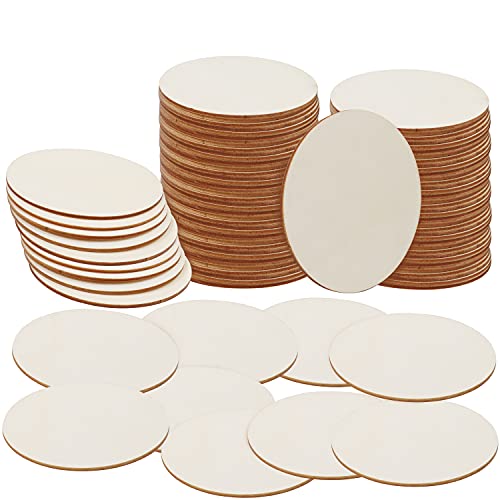 Belle Vous 100er Pack Holzscheiben 10cm - 100er Set Holzscheibe Untersetzer Holz - 100x Holzplatte Rund - 100 Holzscheiben Zum Basteln Kleine Holzscheiben unbehandelt von BELLE VOUS