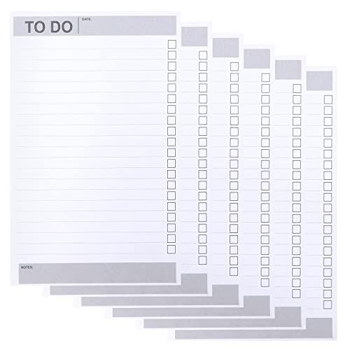 BELLE VOUS 6er Pack Tagesplaner Block mit To Do Liste To Do Block - 60 Tage/Seiten Checklisten Notiz Block mit Undatierten Seiten - Organisationsblock für Einkaufslisten, Zeitmanagement, Notizblock von BELLE VOUS